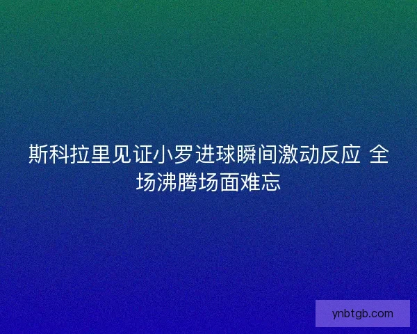 斯科拉里见证小罗进球瞬间激动反应 全场沸腾场面难忘